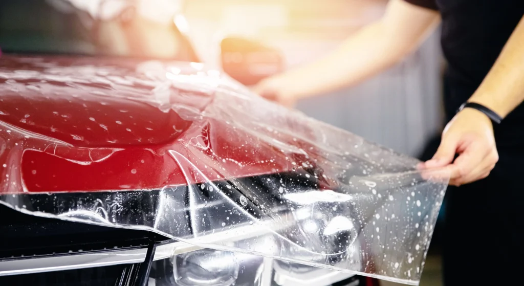 Self healing PPF scratch resistance Demonstration of self healing paint protection film removing light scratches